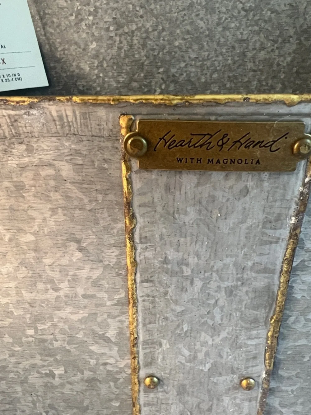 Hearth And Hand NWT Vintage Style Galvanized Metal Mailbox